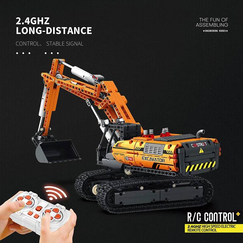 1106PCS Remote Control Excavator MOC Model Building Blocks - ToylandEU