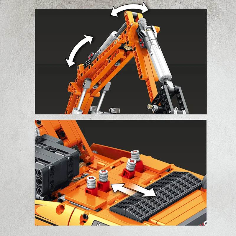1106PCS Remote Control Excavator MOC Model Building Blocks - ToylandEU