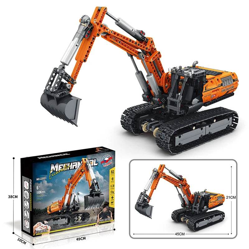 1106PCS Remote Control Excavator MOC Model Building Blocks - ToylandEU