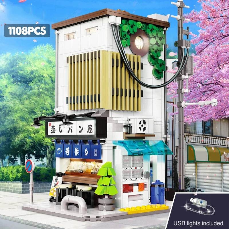 1108Pcs Japanese Steamed Bun House Building Blocks Kids Gifts - ToylandEU