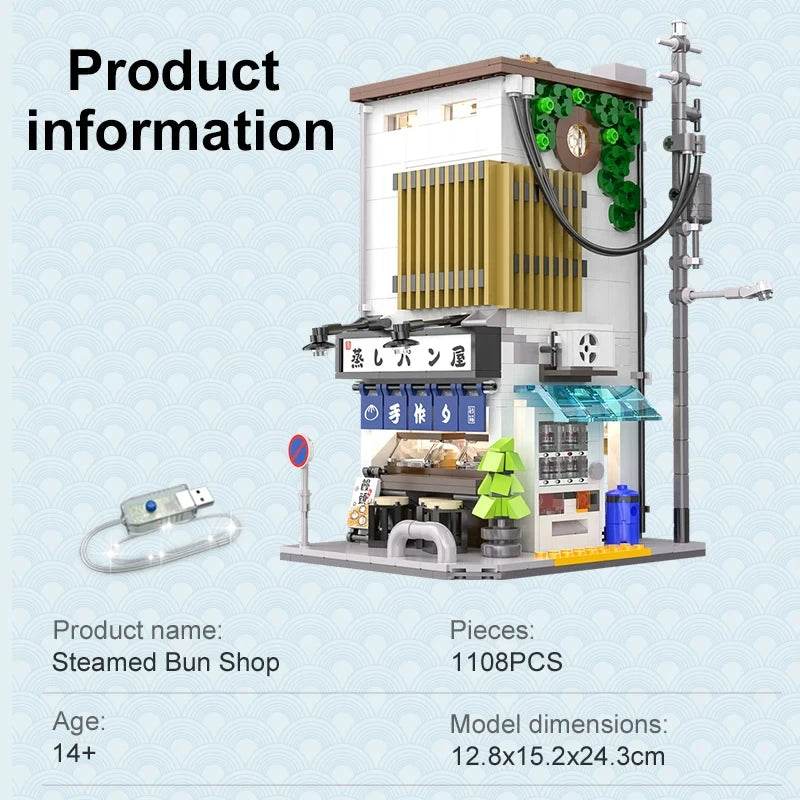 1108Pcs Japanese Steamed Bun House Building Blocks Kids Gifts - ToylandEU