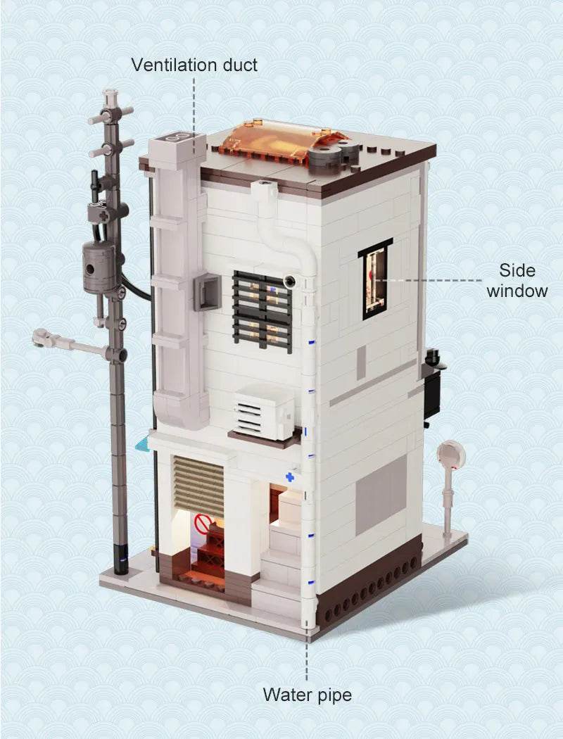 1108Pcs Japanese Steamed Bun House Building Blocks Kids Gifts - ToylandEU