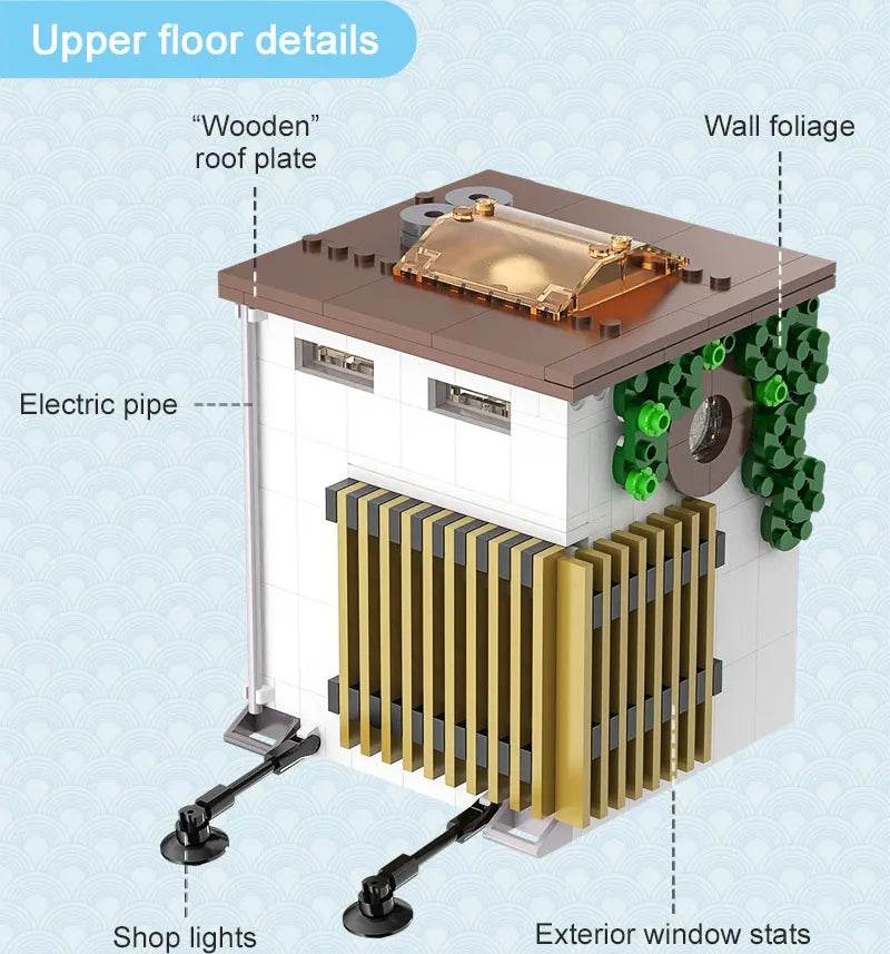 1108Pcs Japanese Steamed Bun House Building Blocks Kids Gifts - ToylandEU