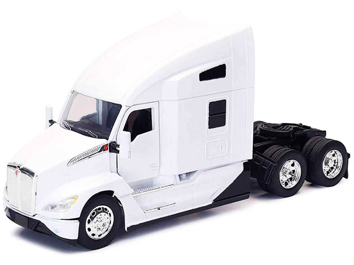 Kenworth T680 Truck Tractor White | 1/32 Diecast Model Tractor | New Ray | Long Haul Truckers Series