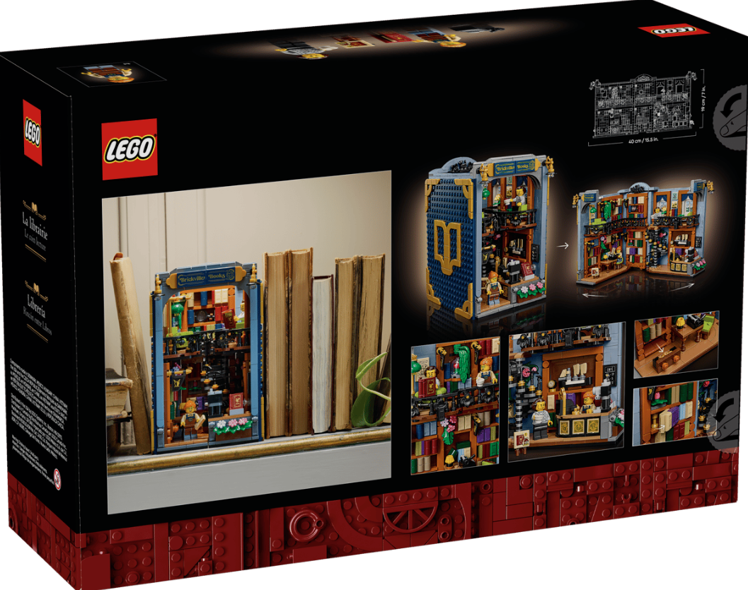 LEGO® Icons Bookstore Book Nook Building Set | 1690 Pieces | Ages 18+