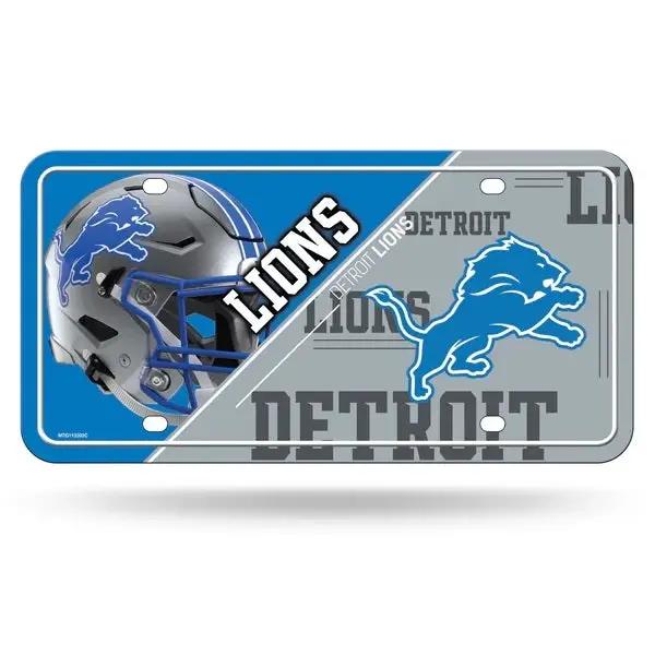 Detroit Lions License Plate Metal Split Design