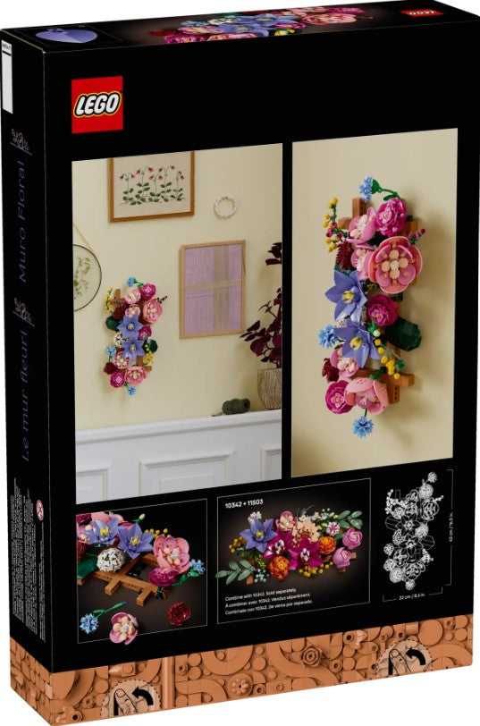 LEGO® Botanicals Flower Wall | 879 Pieces | Ages 18 And Up | Flower Trellis