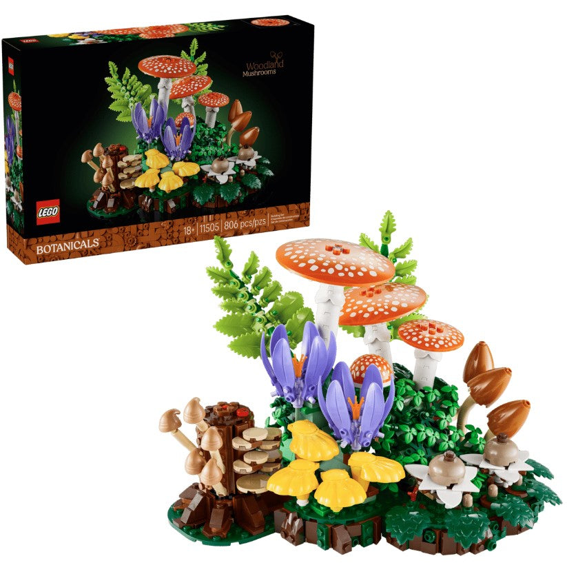 LEGO® Botanicals Woodland Mushrooms | 806 Pieces | Ages 18+
