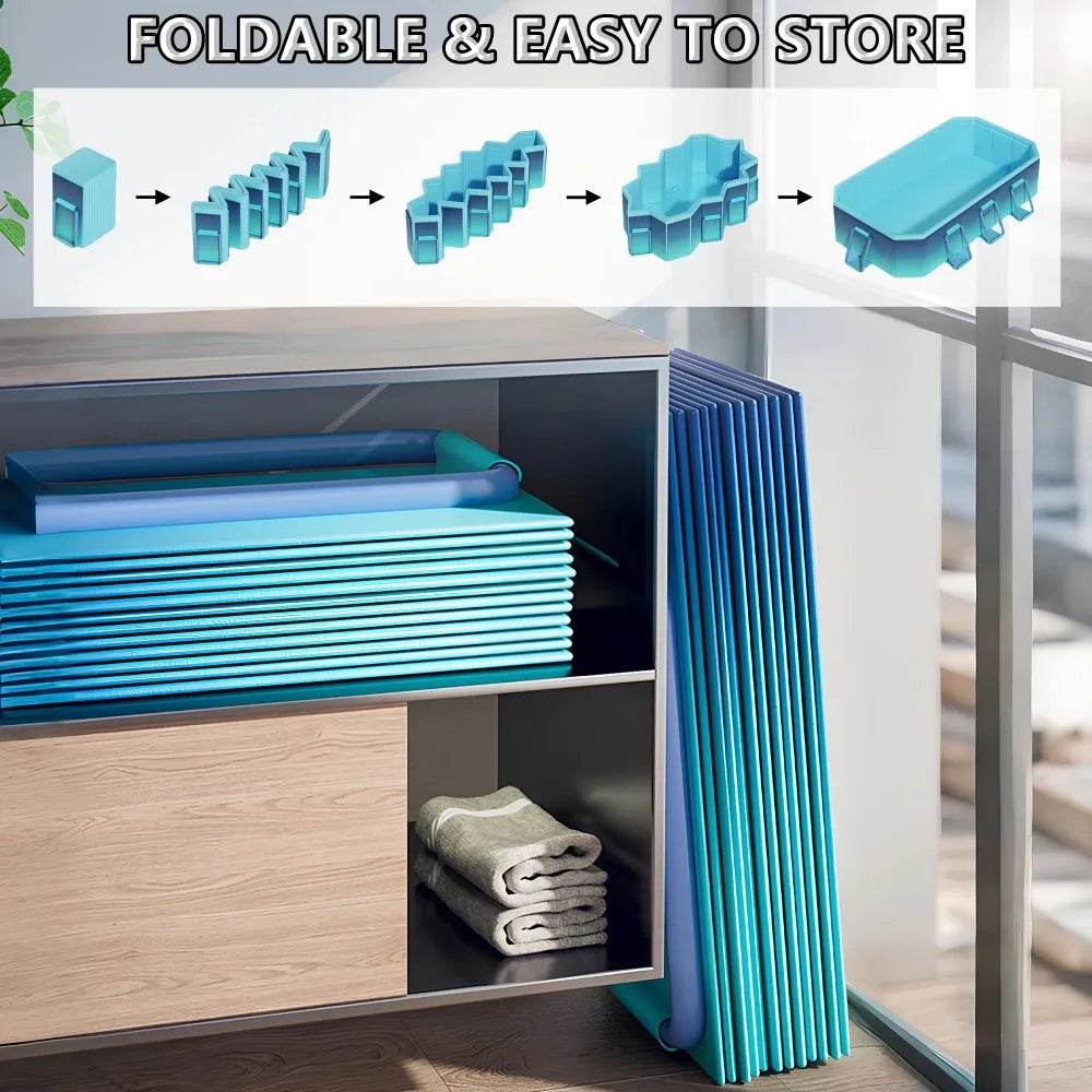 116 Inch Foldable Swimming Pool Non-Inflatable Kiddie Pool Blue - ToylandEU