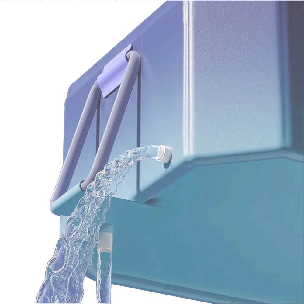 116 Inch Foldable Swimming Pool Non-Inflatable Kiddie Pool Blue - ToylandEU