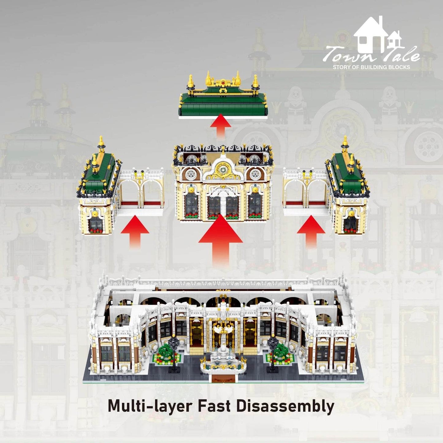 11930PCS Luxury Palace Building Blocks City Street View MOC Toys - ToylandEU