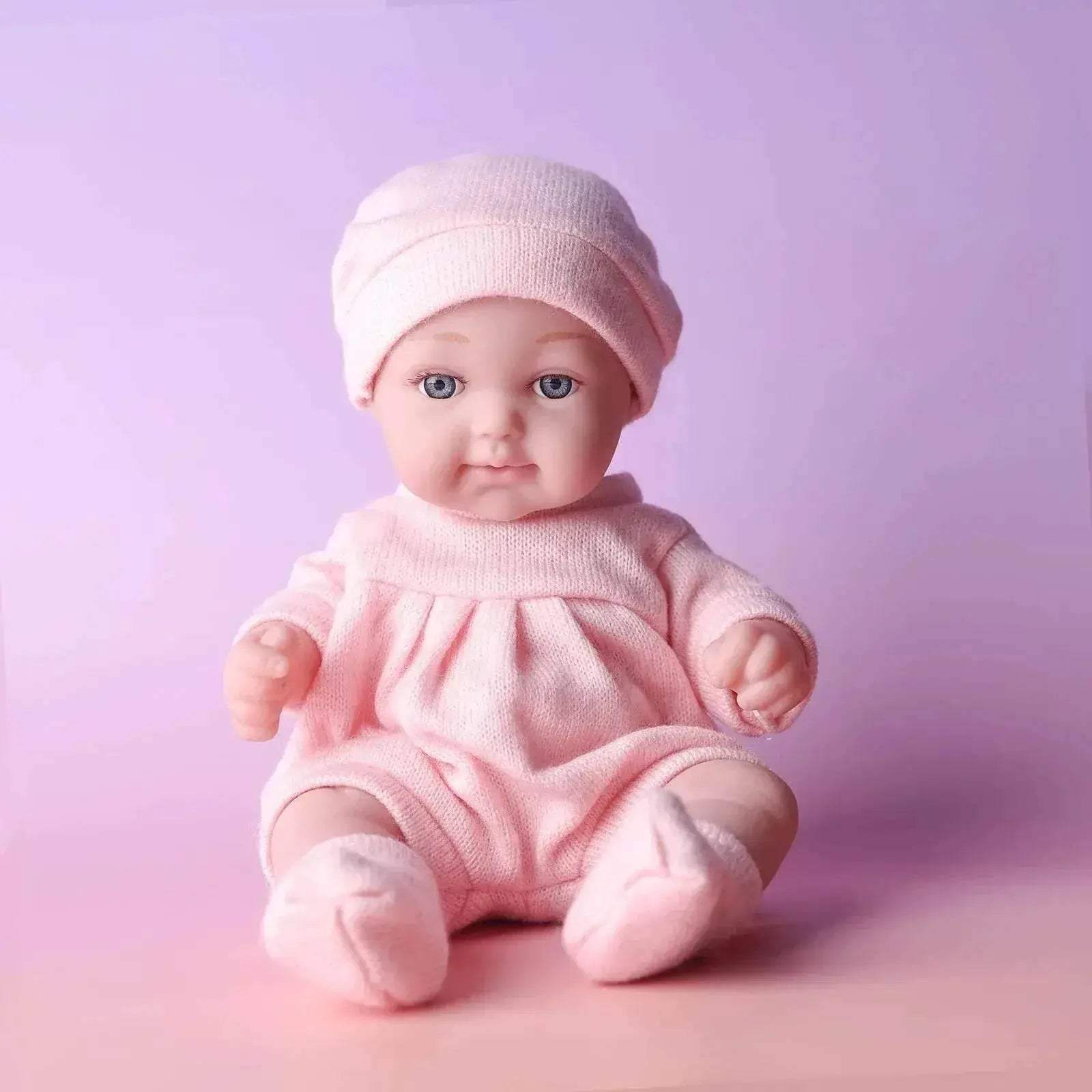 11Inches Realistic Simulation Newborn Baby Dolls with Pink Hat and Clothes for Girl's Birthday Gift - ToylandEU