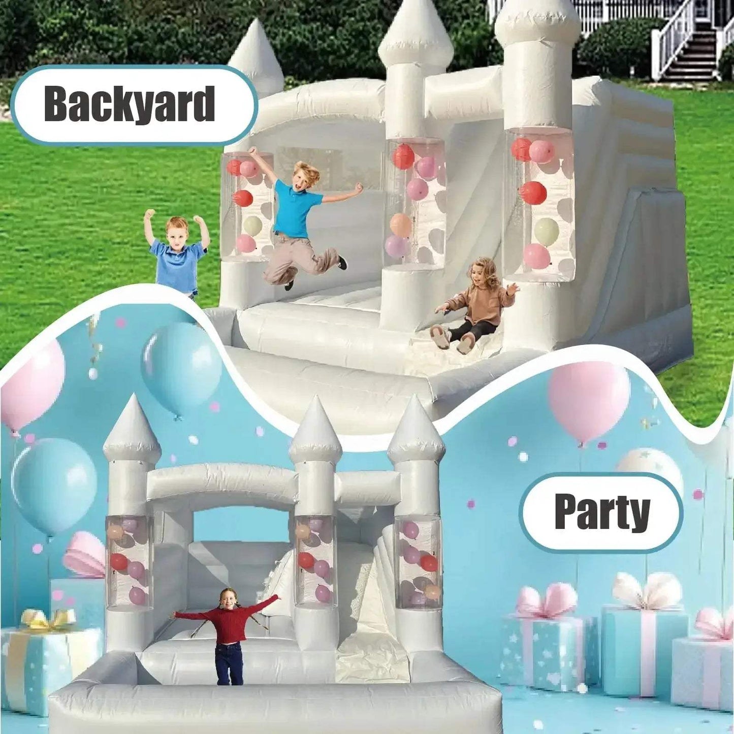 11ft Inflatable Bounce House With Slide Ball Pit Commercial Grade - ToylandEU