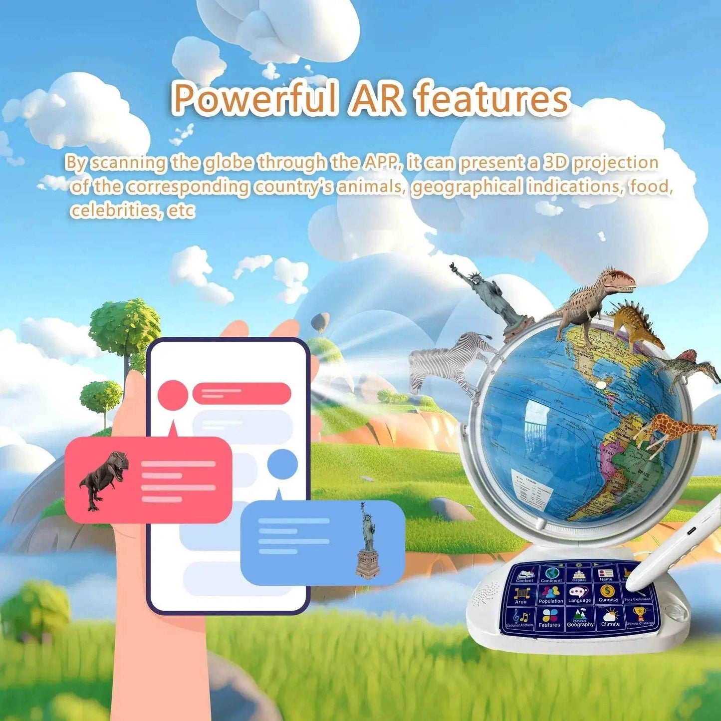  11inch Constellation Educational AR Globe With LED Lights -  ToylandEU™