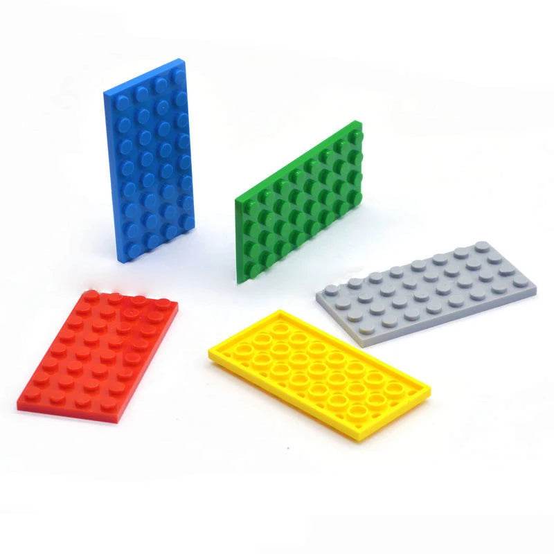 12-Color Variety Pack of 15 DIY 4x8 Dotted Thin Building Blocks for Creative Construction - ToylandEU