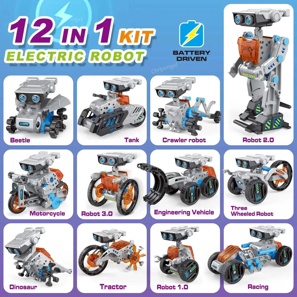 12-In-1 STEM Robot Building Kit For Kids And Teens Education - ToylandEU