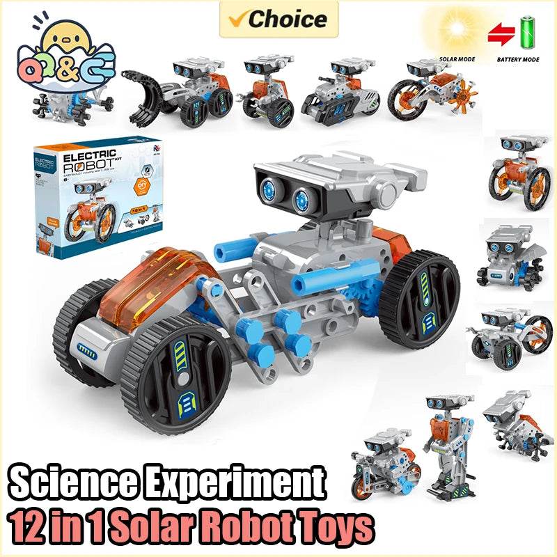 12 in 1 Science Experiment Solar Robot Toy DIY Building Powered Learning Tool Education Robots Technological Gadgets Kit for Kid - ToylandEU