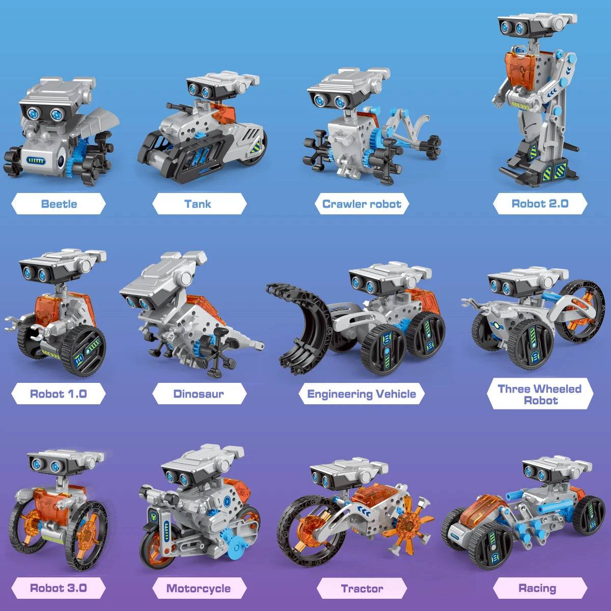 12 in 1 Science Experiment Solar Robot Toy DIY Building Powered Learning Tool Education Robots Technological Gadgets Kit for Kid - ToylandEU