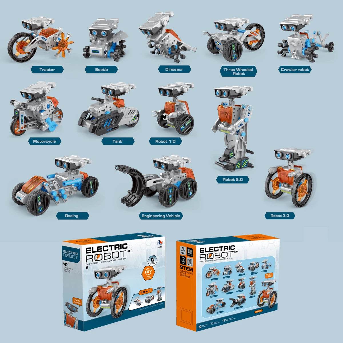 12 in 1 Science Experiment Solar Robot Toy DIY Building Powered Learning Tool Education Robots Technological Gadgets Kit for Kid - ToylandEU