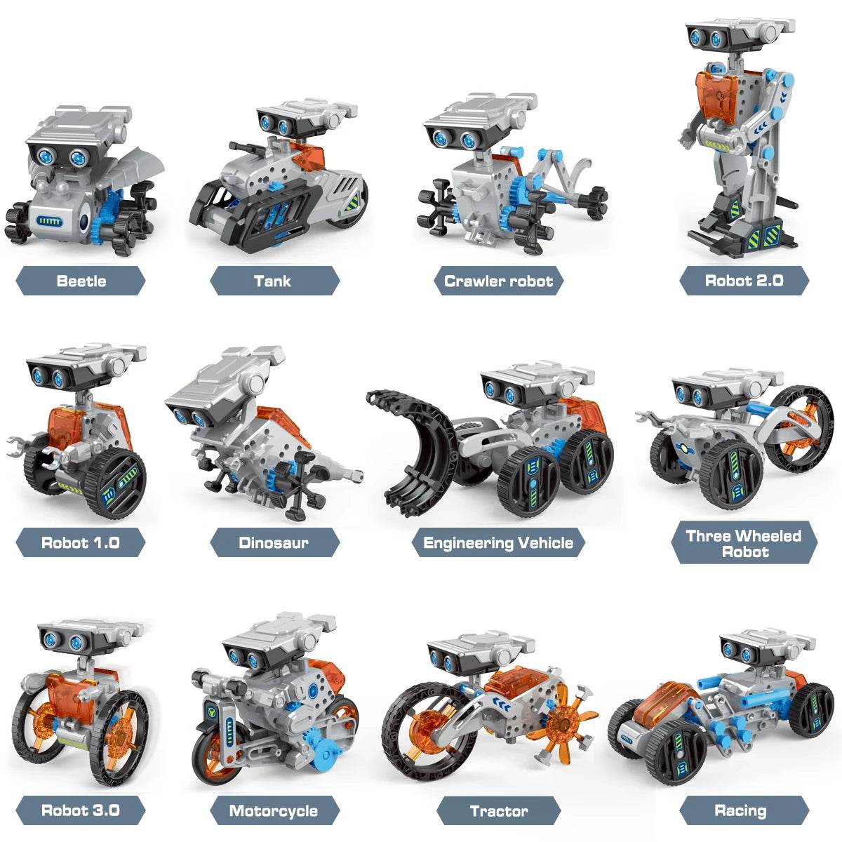 12 in 1 Science Experiment Solar Robot Toy DIY Building Powered Learning Tool Education Robots Technological Gadgets Kit for Kid - ToylandEU