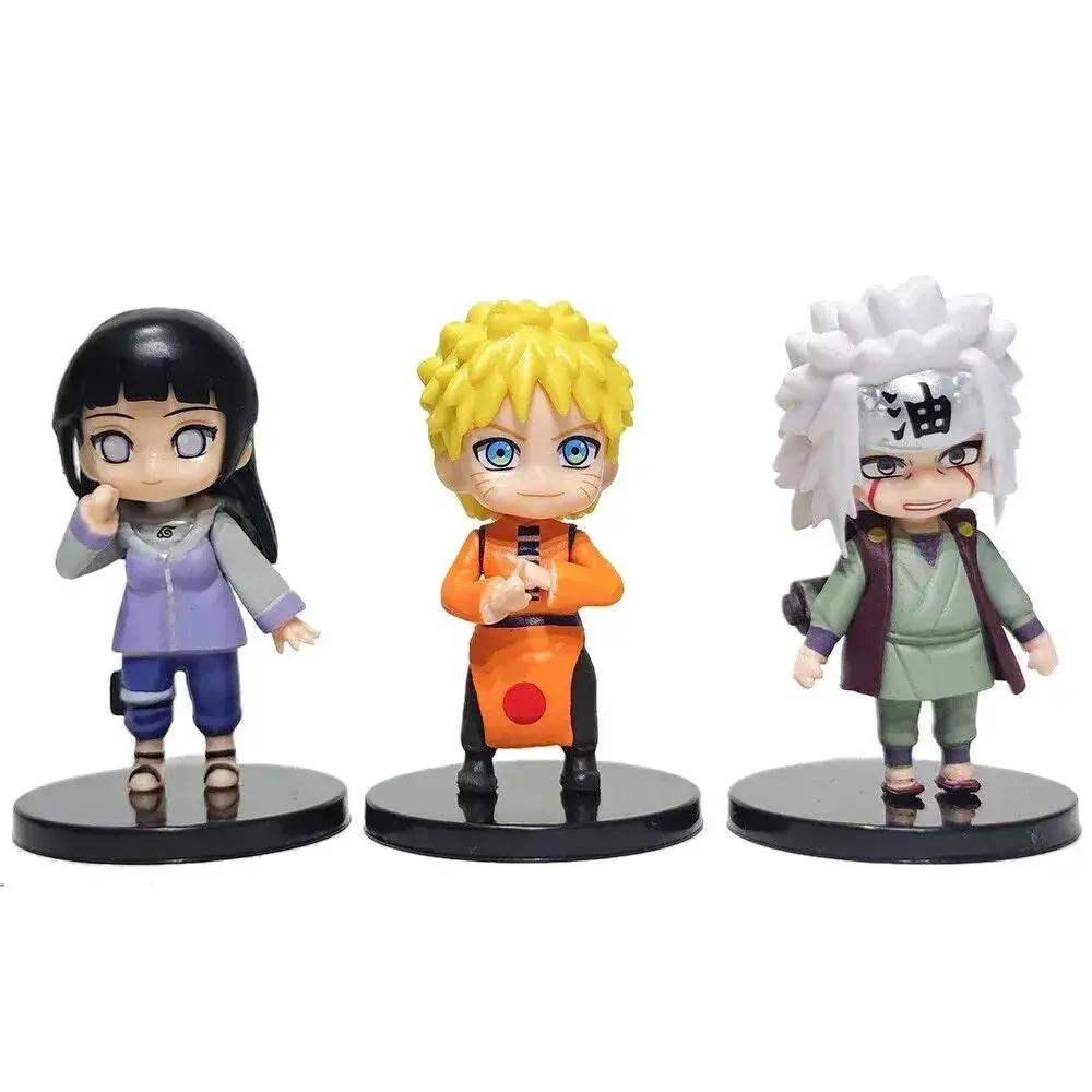 12 pcs set Naruto Shippuden Figurines, Sasuke Itachi Hinata Figure, Anime 3 in - ToylandEU