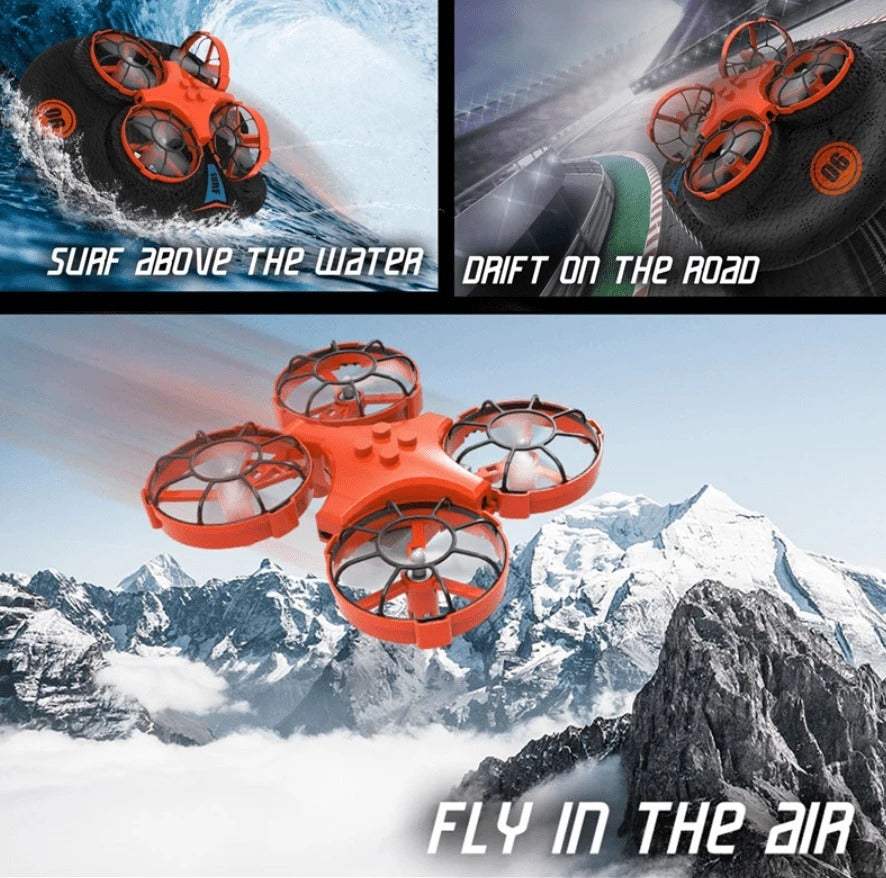 3In1 RC Hovercraft | Air Land Water Modes | One-Touch Start | Soft Foam Kids Toy