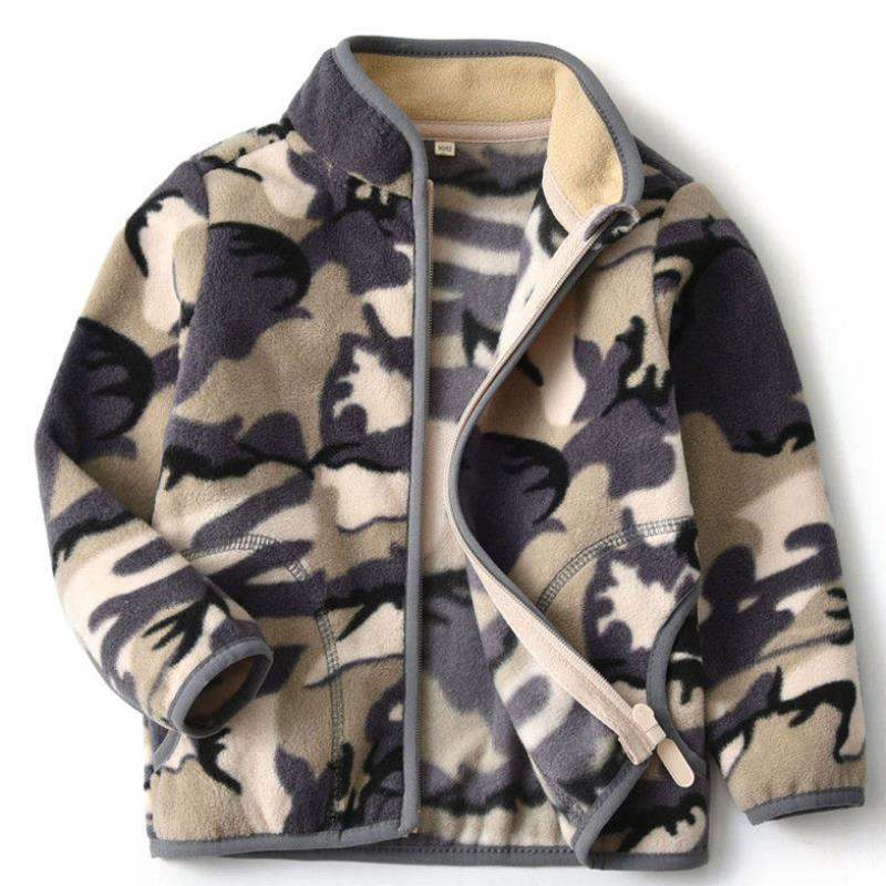 Kids' Thick Fur Print Zipper Coat | Ages 3-8