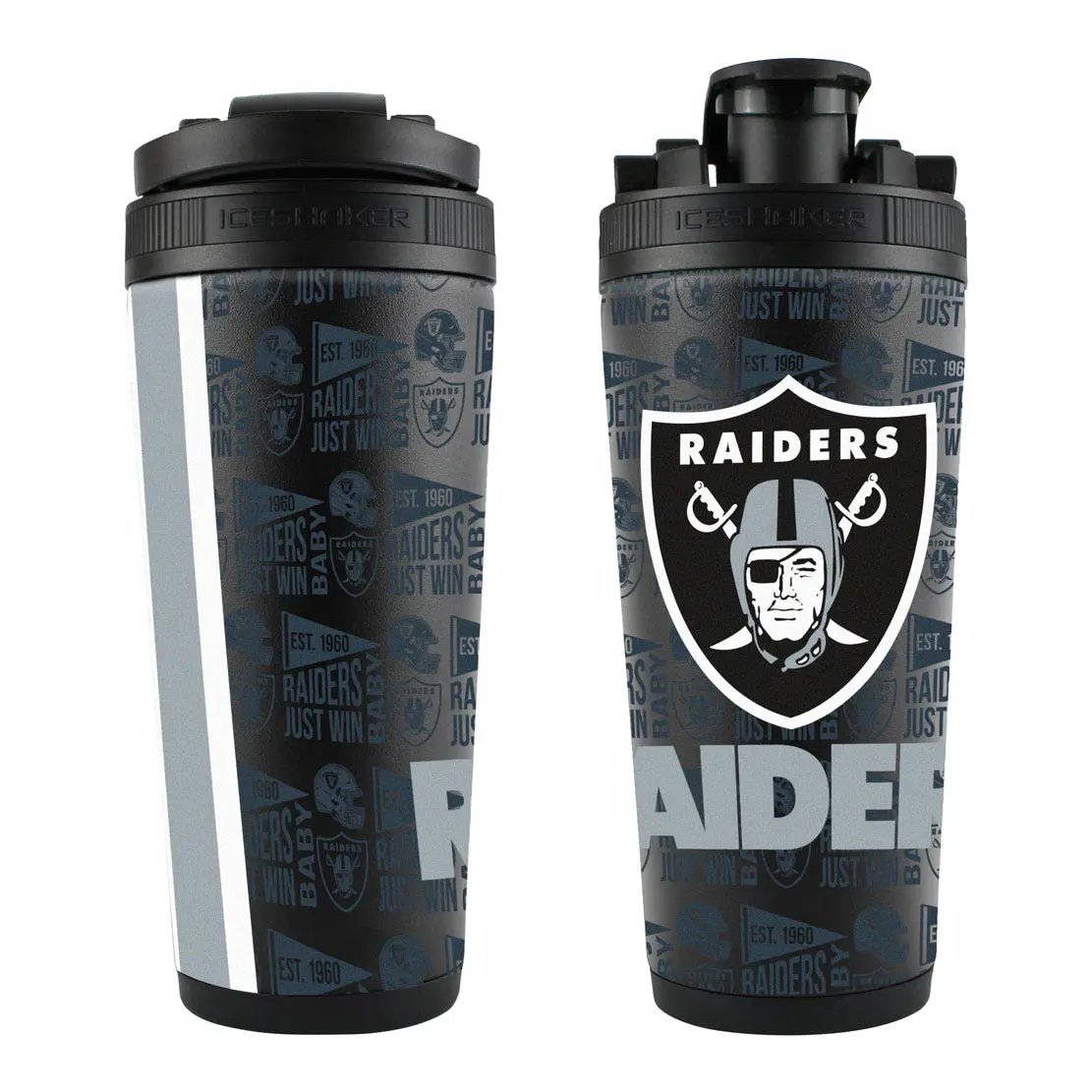 Las Vegas Raiders Ice Shaker 26oz Stainless Steel