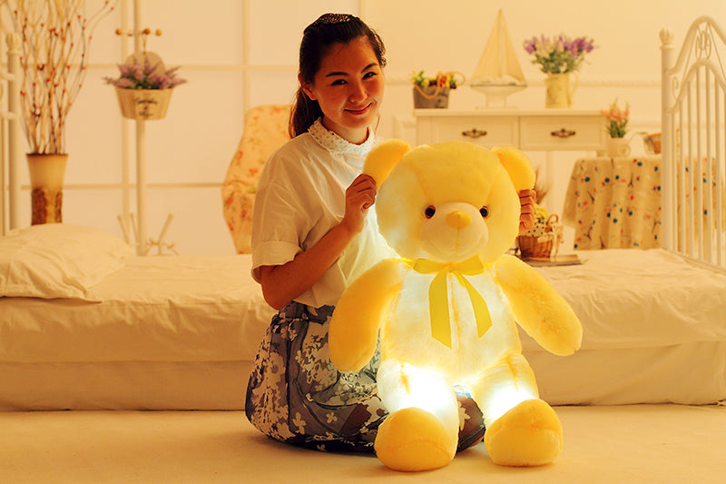 Colorful Glowing LED Teddy Bear Stuffed Animal Plush Toy - ToylandEU