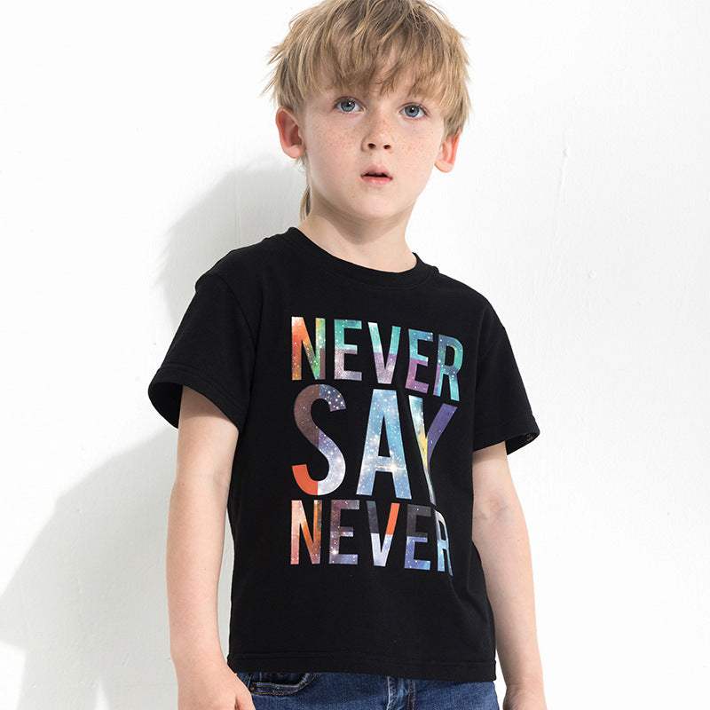 Kids' Letter Print Short-Sleeve T-Shirt | Ages 3-8