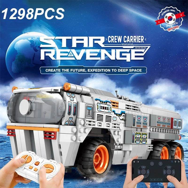 1298PCS Space Troop Carrier Building Blocks Remote Control Car - ToylandEU
