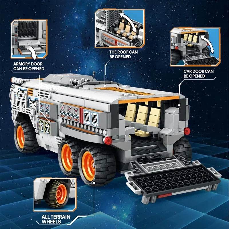 1298PCS Space Troop Carrier Building Blocks Remote Control Car - ToylandEU