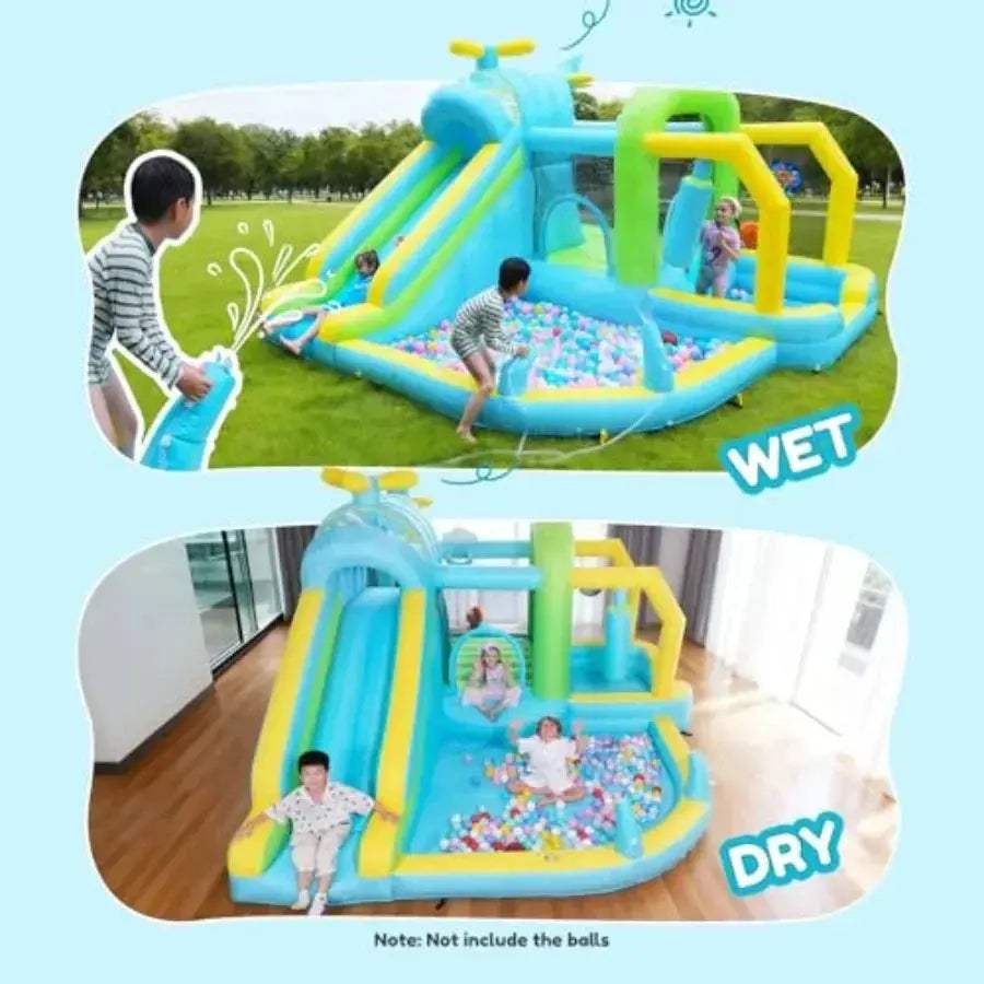 12In1 Inflatable Bounce House With Water Slide And Climbing Wall - ToylandEU