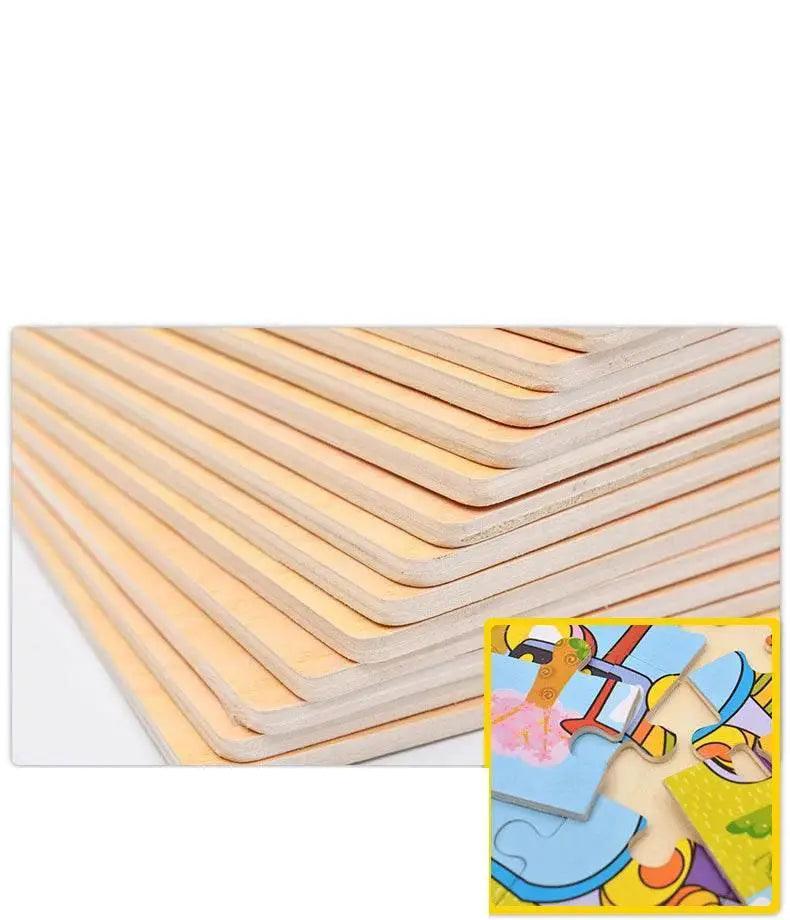  12PCS 3D Wooden Jigsaw Puzzles for Kids Animal Traffic Toys -  ToylandEU™