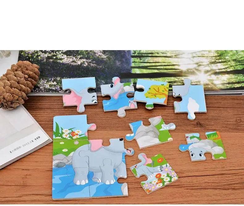  12PCS 3D Wooden Jigsaw Puzzles for Kids Animal Traffic Toys -  ToylandEU™