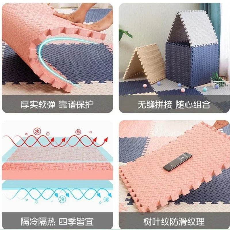 12Piece Foam Baby Play Mat Puzzle Interlocking Exercise Floor Tiles Soft Carpet 30x30x1cm - ToylandEU