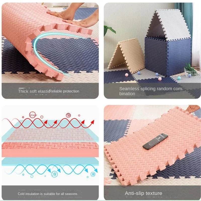 12Piece Foam Baby Play Mat Puzzle Interlocking Exercise Floor Tiles Soft Carpet 30x30x1cm - ToylandEU