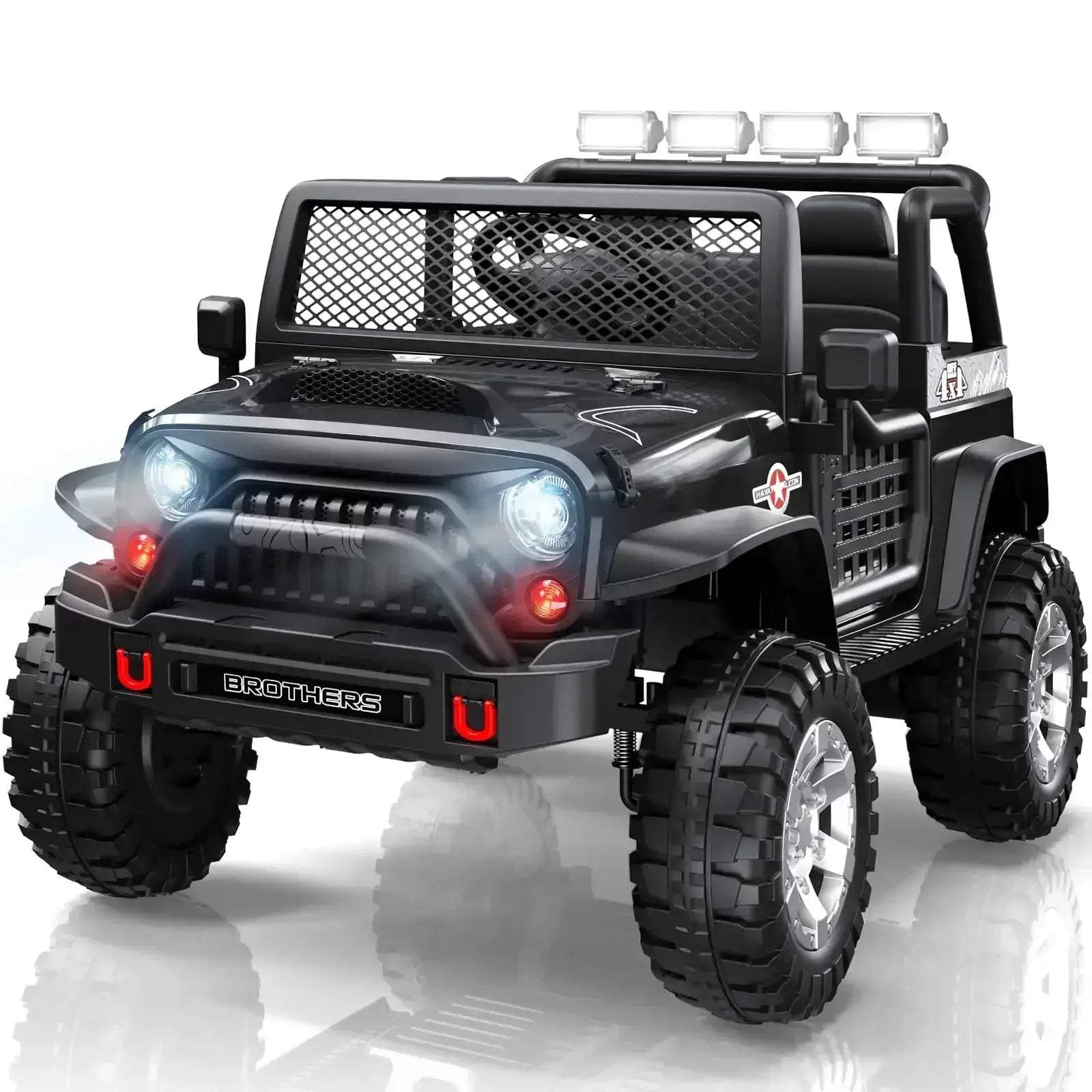 12V 2-Seater Kids Ride On Car With Bluetooth LED Lights - ToylandEU
