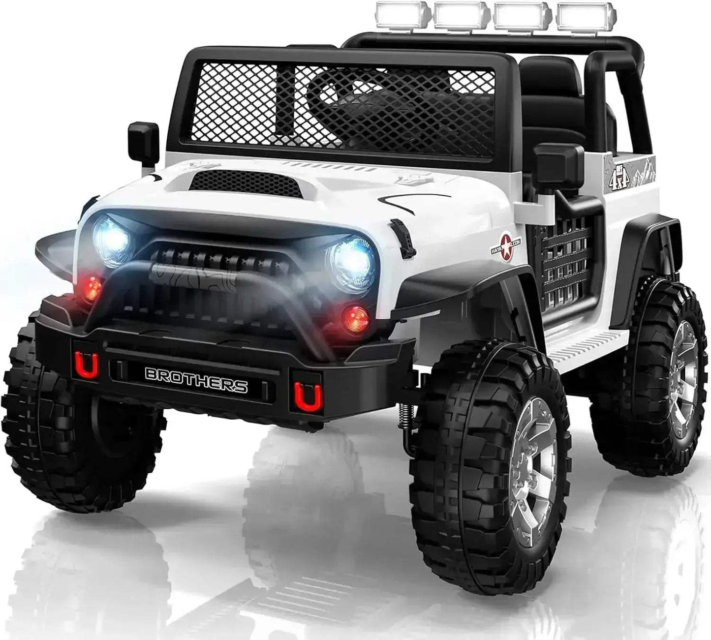 12V 2-Seater Kids Ride On Car With Bluetooth LED Lights - ToylandEU