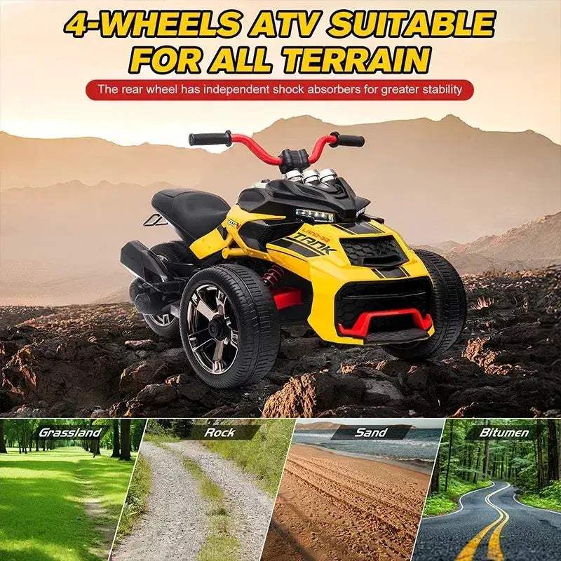 12V Kids ATV Ride On Toy With Brilliant Led Lights - ToylandEU