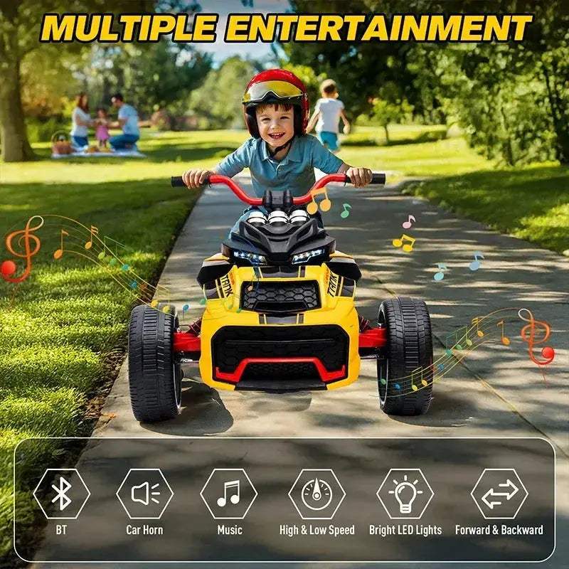 12V Kids ATV Ride On Toy With Brilliant Led Lights - ToylandEU