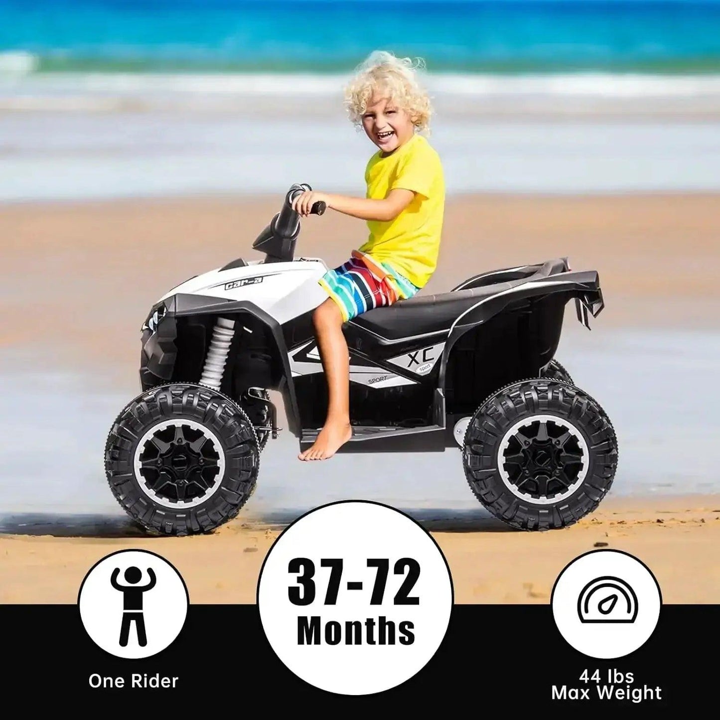  12V Kids Ride On ATV LED Spotlight Durable Metal Frame -  ToylandEU™