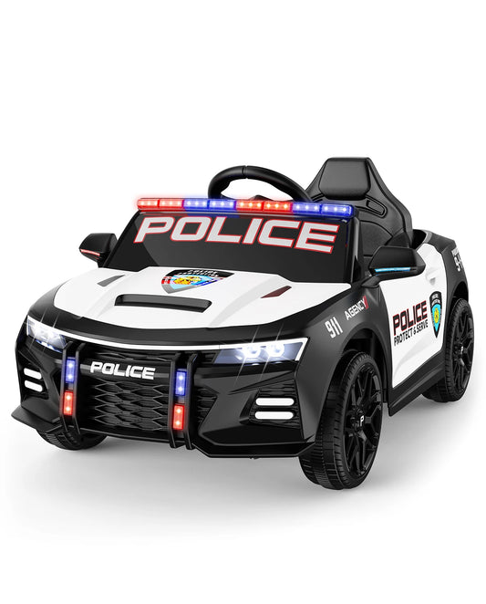 12V Kids Ride On Police Car With Remote LED Lights - ToylandEU