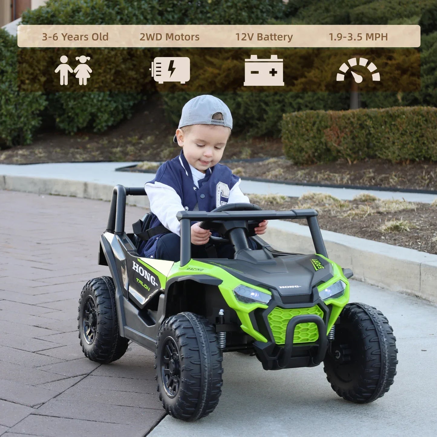 12V Kids UTV Ride On Car Electric With Remote LEDs - ToylandEU
