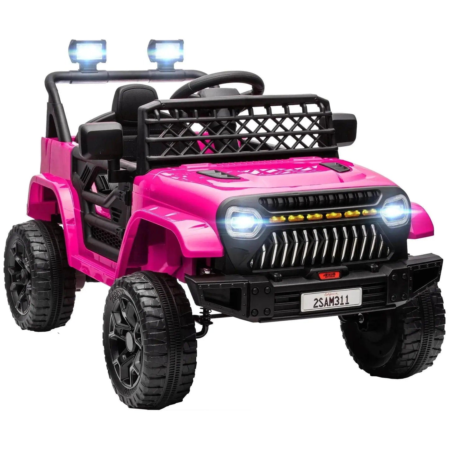  12V Ride on Truck W/ Spring Suspension, Remote, Pink Fun -  ToylandEU™