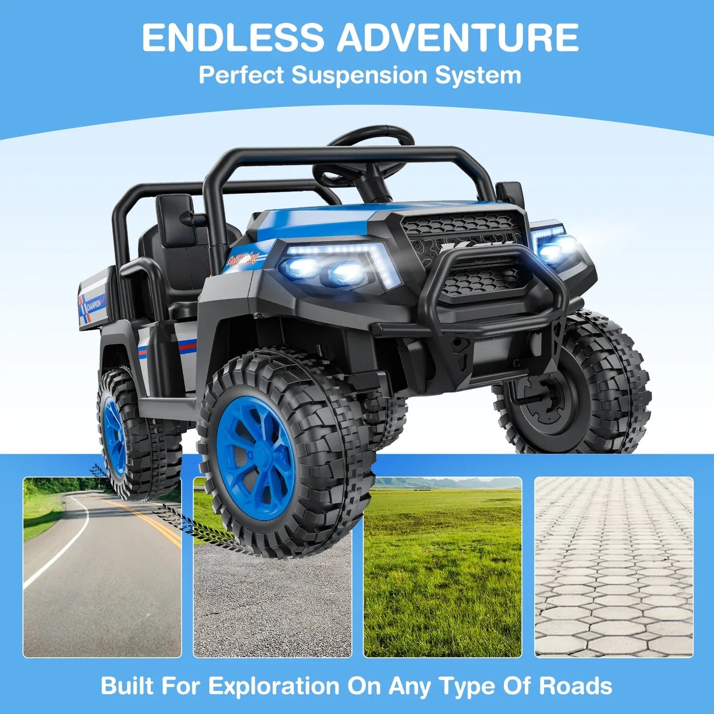 12V Two-Seat Ride On UTV With Remote Control And Suspension - ToylandEU