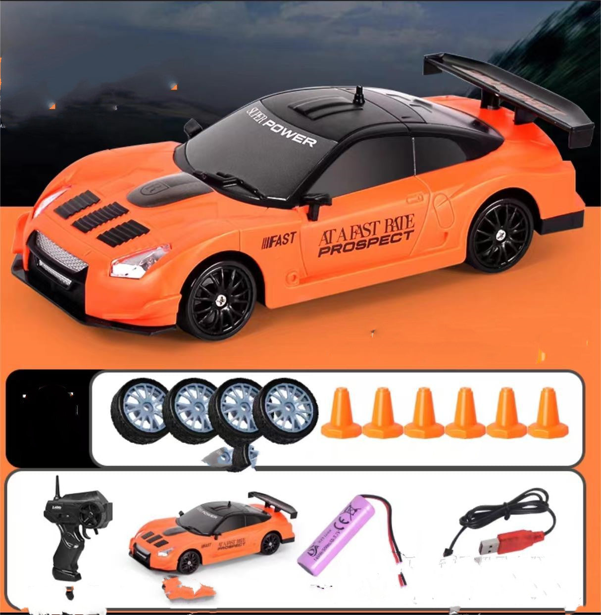 High-Speed 2.4G Remote Control Drift Racing Car Toy for Children - GTR Model AE86 Vehicle