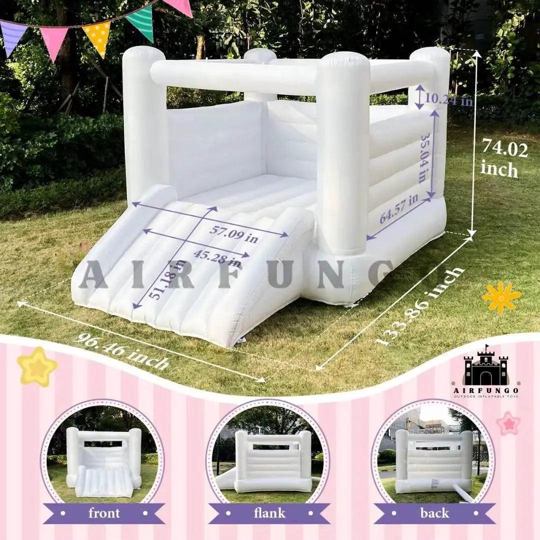  12ft Kids Birthday Gift White Bounce House Indoor Outdoor -  ToylandEU™
