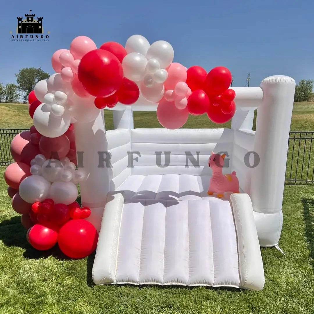 12ft Kids Birthday Gift White Bounce House Indoor Outdoor - ToylandEU