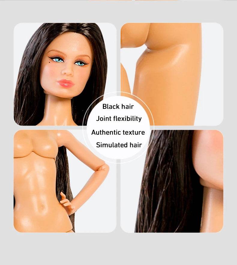 12inch European Fashion BJD Doll Body Black Skin Outfit - ToylandEU